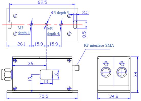 10.6μm Acousto-optic Q switch series package TI